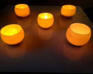 BEESWAX BOWL CANDLE HOLDER