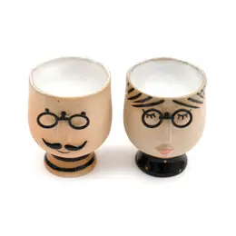 MR AND MRS EGG CUPS