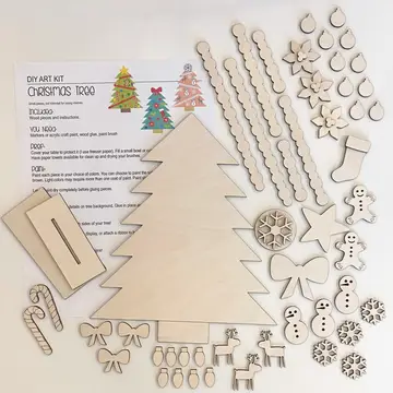 KIDS DIY PAINTABLE CHRISTMAS TREE