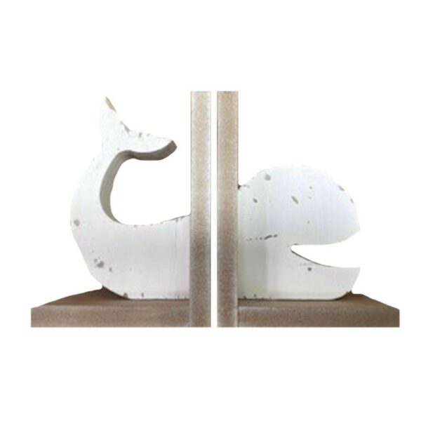 SET OF 2 WHALE BOOKENDS