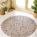 Wool dot rug 35 inches diameter