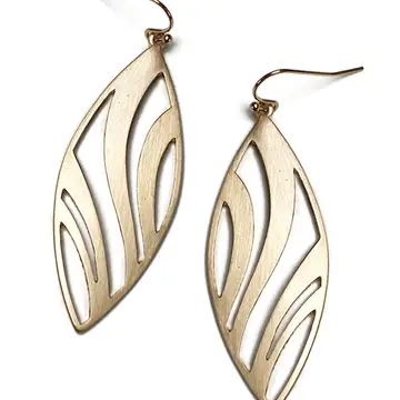 Matt gold abstract leaf