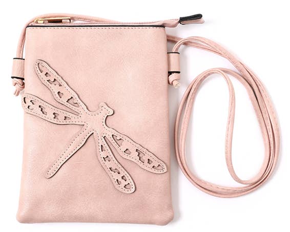 Pink - Dragonfly Crossbody Bag