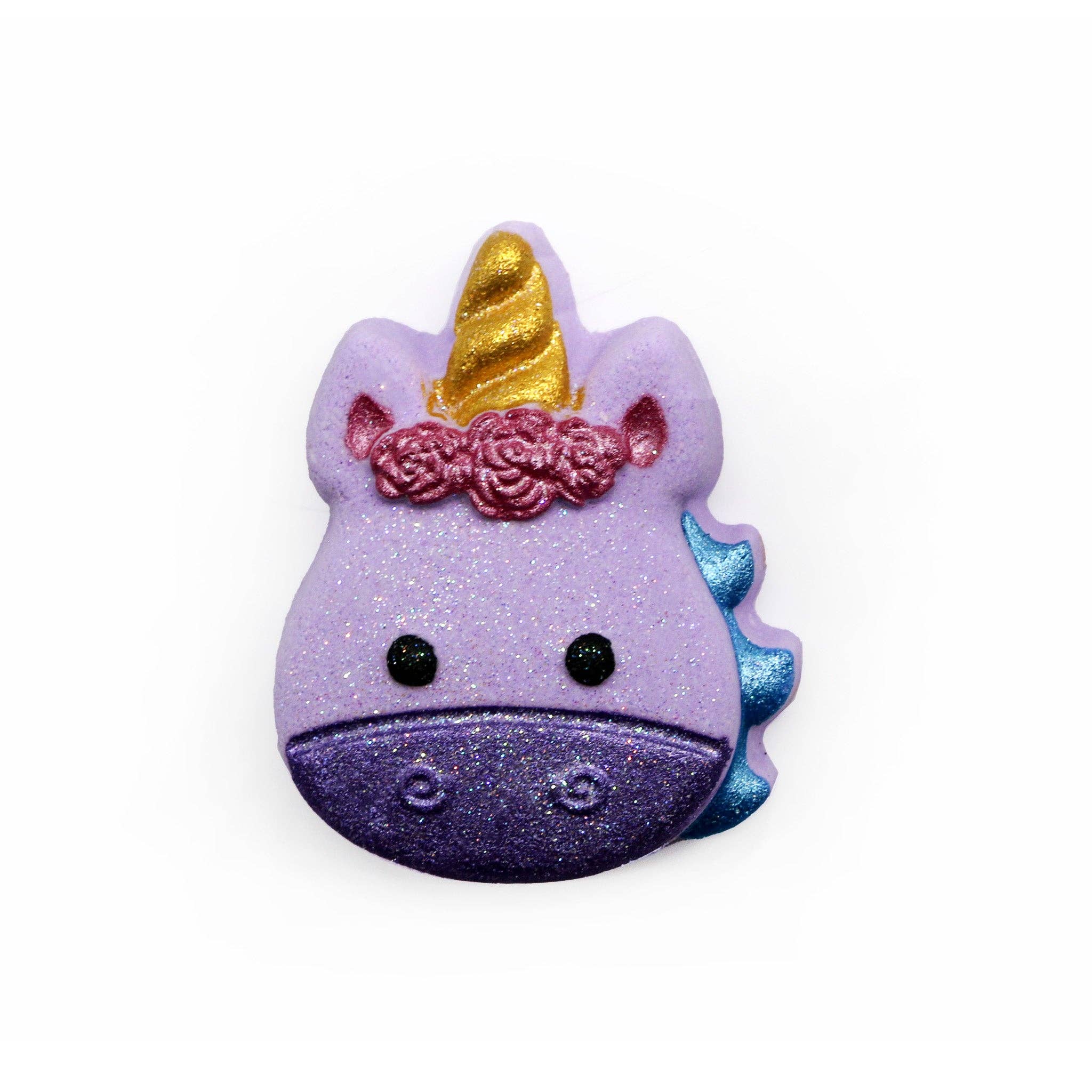 Purple Unicorn Head Bath Bomb