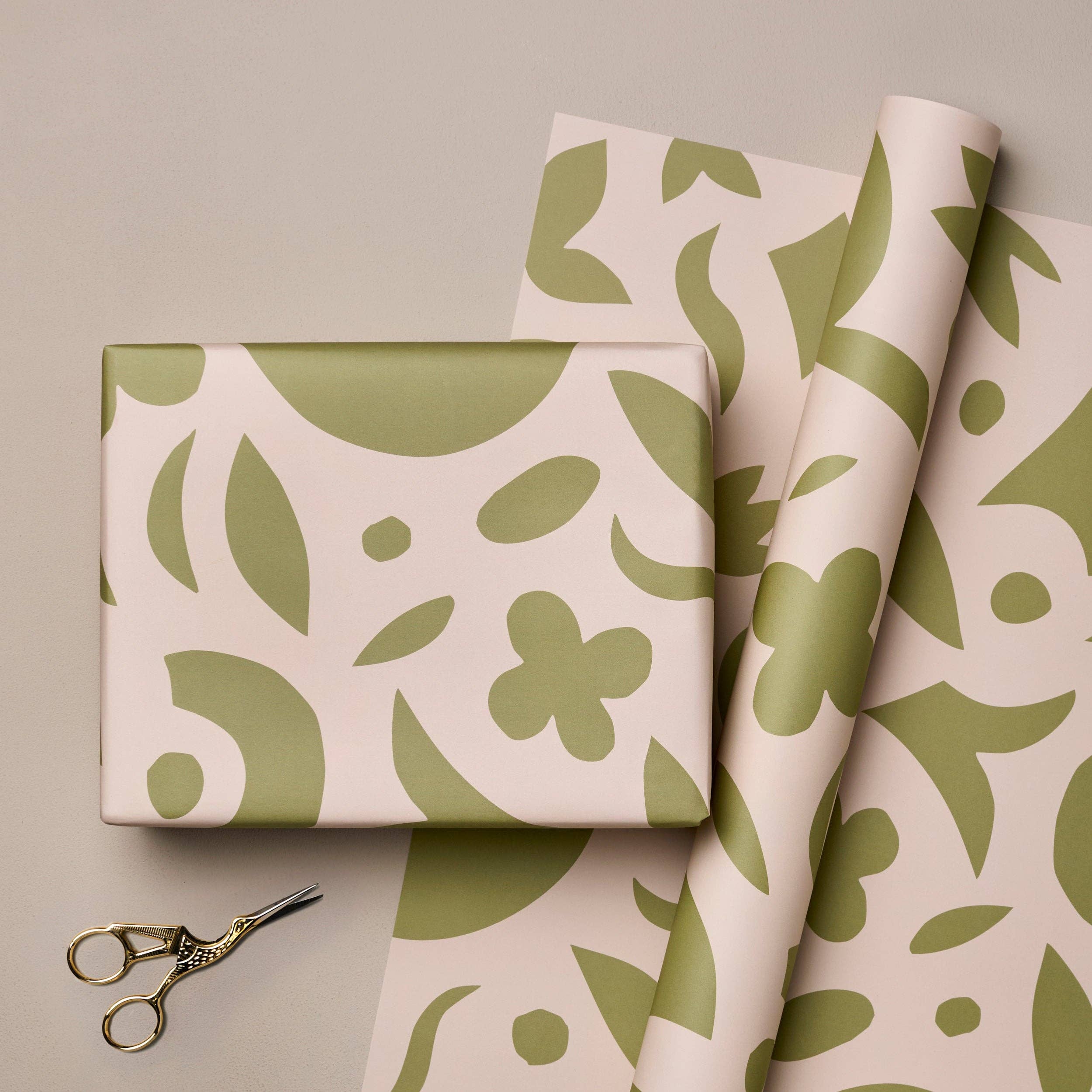 Green Papercuts Single Sided Wrap